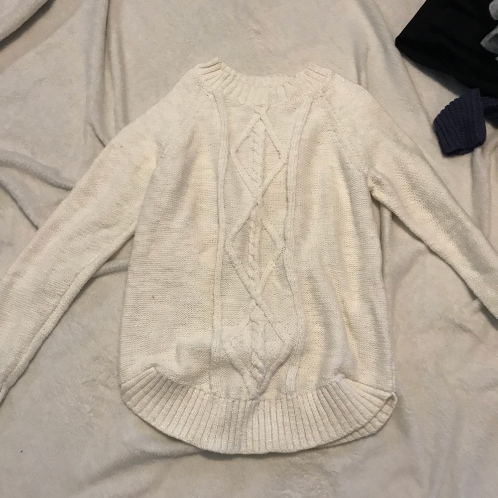 A white sweater
